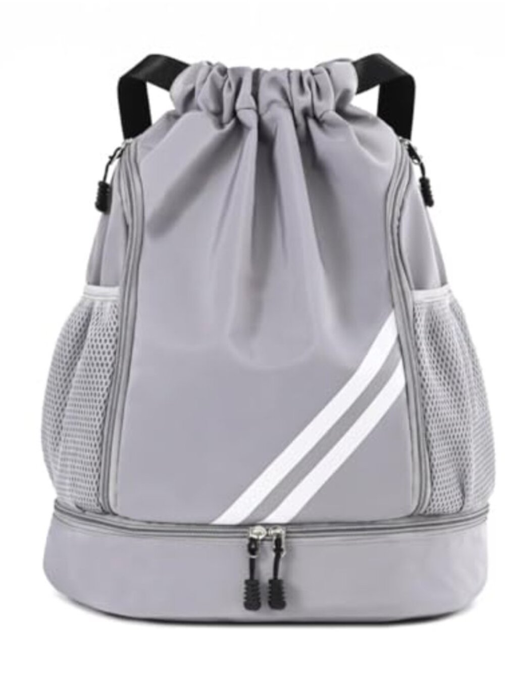 YouNuo Drawstring Backpack Large Water-Resistant String Gym Bag Multi Zip